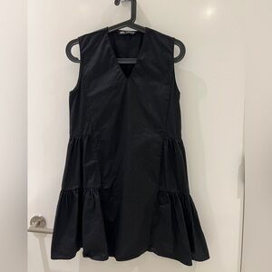 Zara Black V-Neck Mini Dress